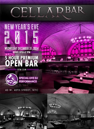 Times Square New Years Eve at Cellar Bar at Bryant Park Hotel | NYC New Years Eve 2016