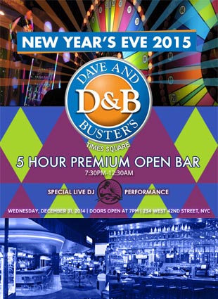 Times Square New Years Eve At Dave And Busters NYC | NYC New Years Eve 2016