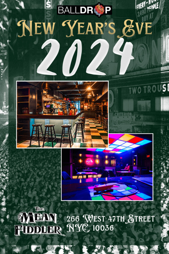 Times Square New Years Eve at The Mean Fiddler NYC | NYC New Years Eve 2025