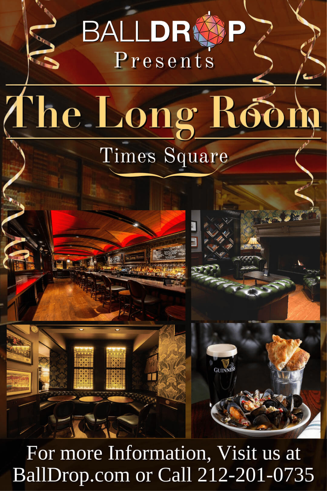 Times Square New Years Eve at The Long Room Times Square NYC New